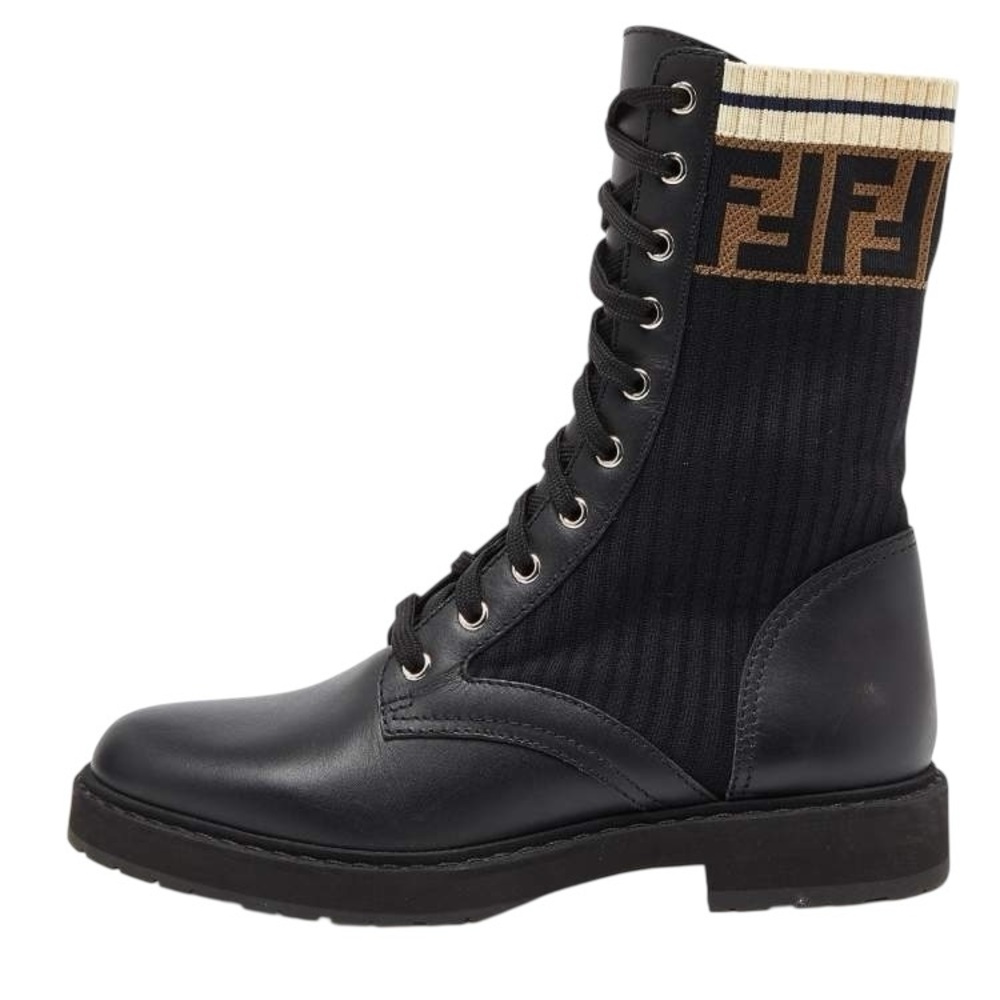 Fendi Women's Rockoko Combat Boots - Picture 4 of 11